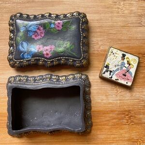 •Hand painted jewelry/storage boxes•